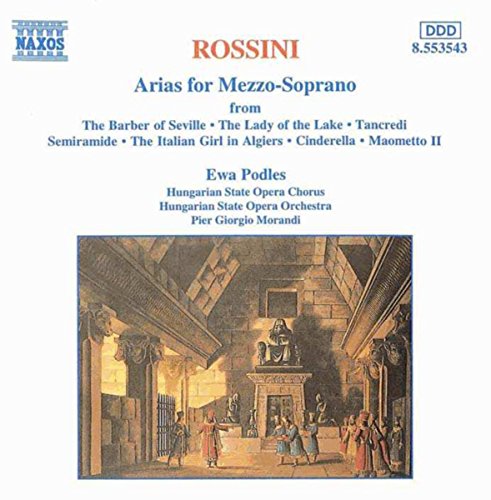 CD cover for Rossini arias, featuring Ewa Podles and an opera scene.