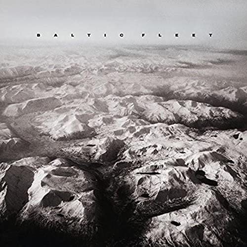 Baltic Fleet album cover: grayscale aerial view of mountainous terrain.