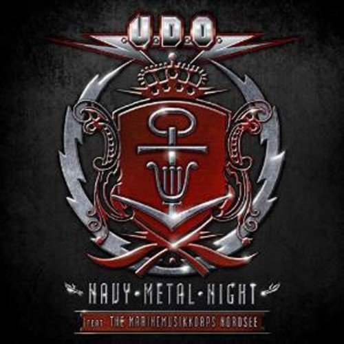 Blu-ray cover for "Navy Metal Night" featuring a red shield with silver ornamentation.