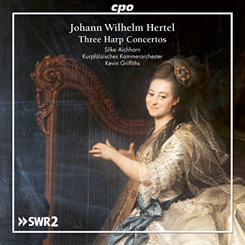 A CD cover featuring a woman in 18th-century attire playing a harp.