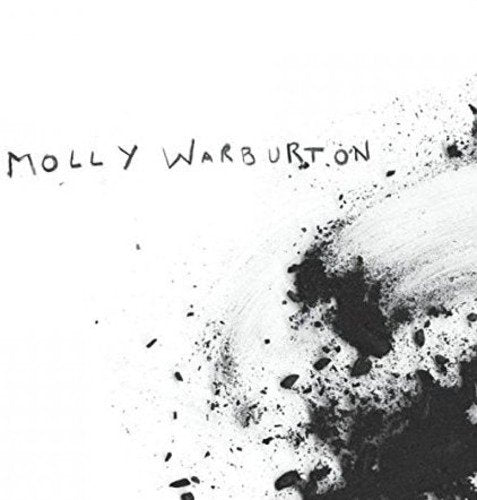 "Album cover with black ink splatter on white background and 'Molly Warburton' handwritten."
