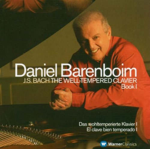 CD cover featuring portrait of Daniel Barenboim and piano keys.