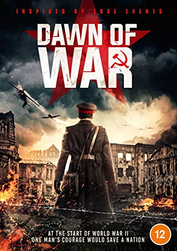 DVD cover for "Dawn of War" depicting a soldier and war-torn city.