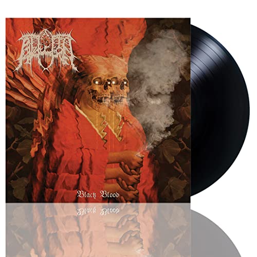 “Abduction - Black Blood” vinyl record with demonic, red-toned cover art.