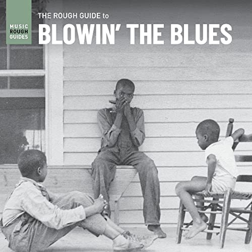 Album cover: Black and white photo of musicians playing blues on a porch.