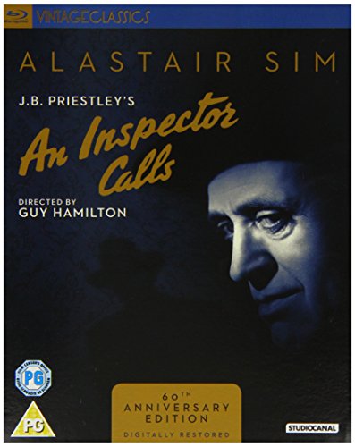 An Inspector Calls" Blu-ray cover featuring Alastair Sim in profile.