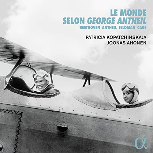 CD cover featuring a vintage biplane and pilots in flight gear.