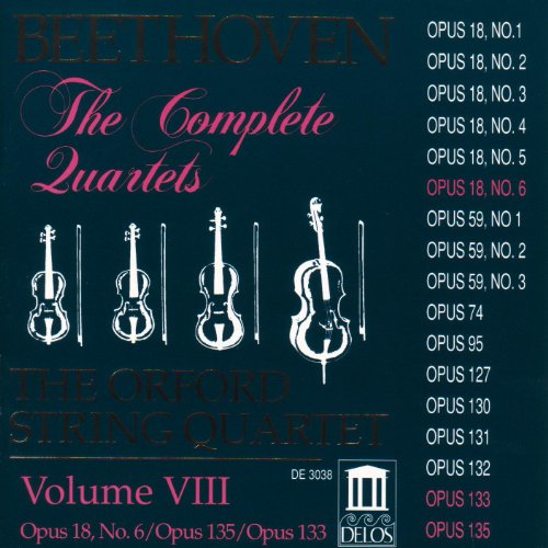 CD cover for Beethoven's Complete Quartets by the Orford String Quartet.