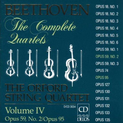 CD cover for Beethoven’s Complete Quartets by the Orford String Quartet.