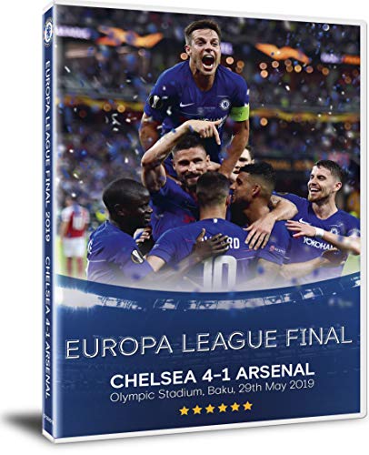 DVD cover: Chelsea players celebrating a 4-1 Europa League Final win.