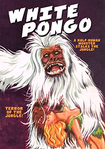 Vintage DVD cover for "White Pongo" depicting a hairy monster and a woman.