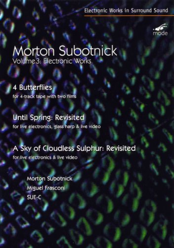 DVD cover for Morton Subotnick’s “Electronic Works Volume 3” with abstract design.