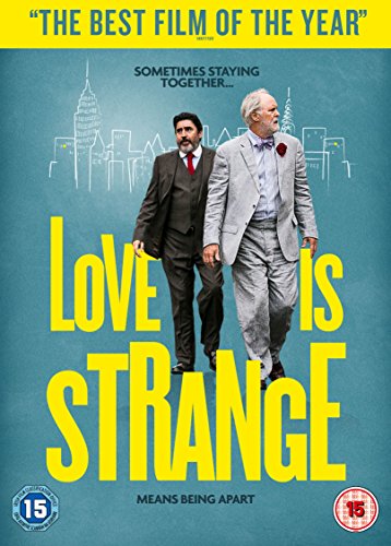 DVD cover for “Love Is Strange” featuring two men walking in a city.
