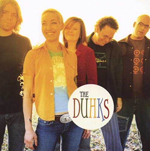 Compact disc titled "The Duhks" in a case with accompanying artwork and track listing.
