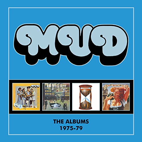 Mud album cover, 1975-1979, featuring band name and four album images.