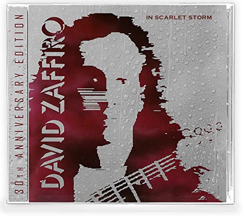 CD cover: silver background with a red silhouette of a man playing guitar.