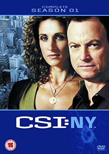 "CSI:NY Season 1 DVD cover featuring a man and woman against a cityscape."