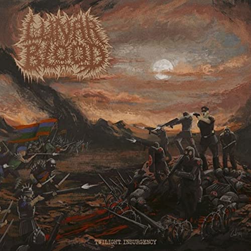 CD cover: soldiers firing weapons amidst a chaotic, fiery battlefield scene.