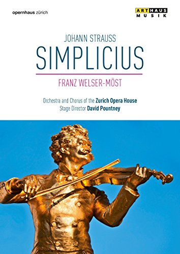 DVD cover featuring a golden statue of a man playing a violin.