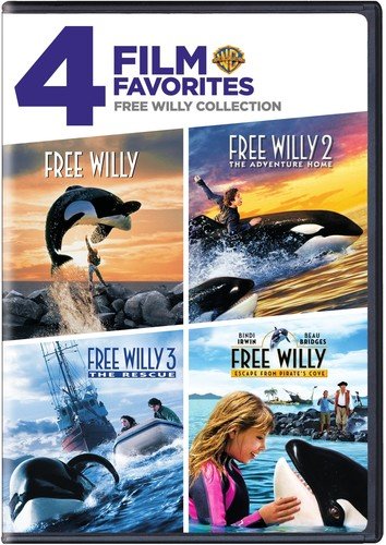 DVD cover featuring four scenes with orcas and people interacting.