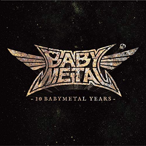 BABYMETAL album cover with gold winged logo on a black background.