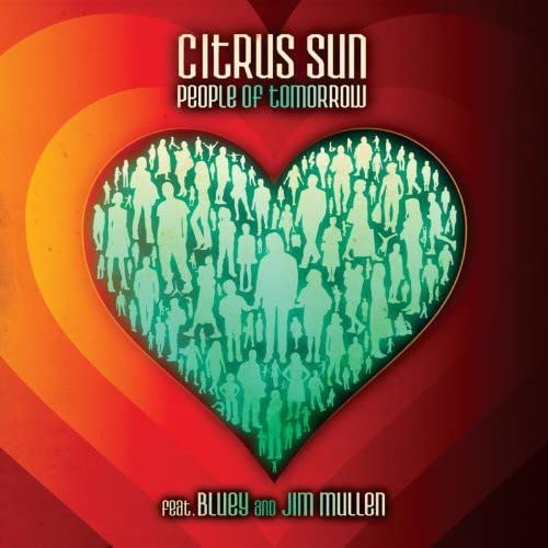 CD cover: heart-shaped crowd silhouette against a red and orange background.