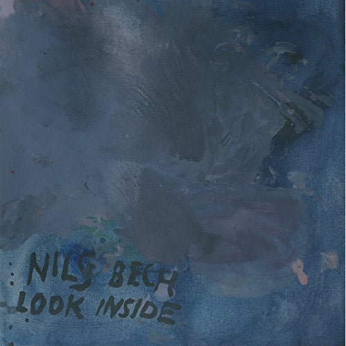 Blue abstract album cover with "Nils Bech Look Inside" written in black.