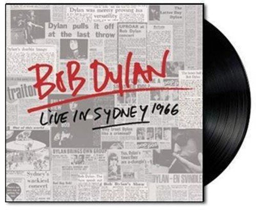 Bob Dylan "Live In Sydney 1966" CD cover with newspaper collage.