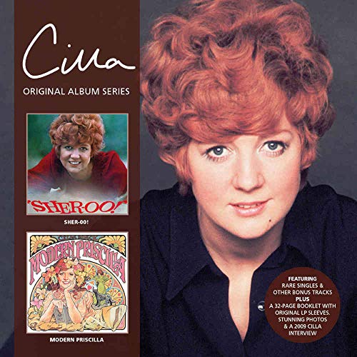 Cilla Black album cover featuring a woman with red hair and two album art images.
