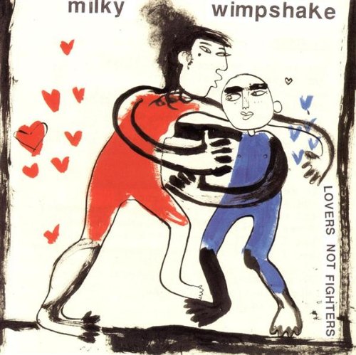 CD cover: two figures wrestling in a loving embrace, hearts floating.