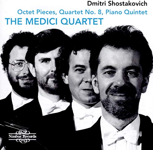 CD cover featuring the Medici Quartet, four men with dark hair.