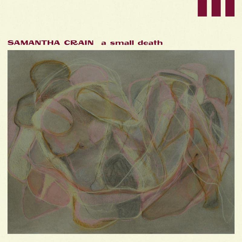 Album cover for Samantha Crain’s “A Small Death” featuring abstract pink and gold shapes.