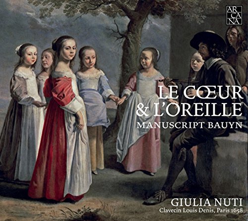 "CD cover featuring a 17th-century painting of people outdoors with overlaid white text."
