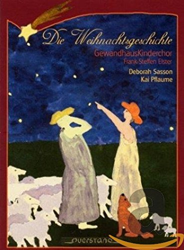 "CD cover featuring two shepherds and sheep under a starry night sky."
