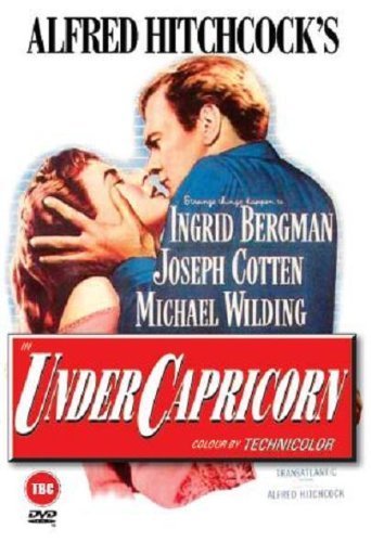 DVD cover art showing a man and woman embracing with the title Under Capricorn.