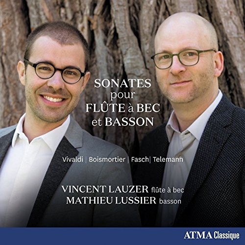 CD cover featuring two men with glasses, text in French, and composer names.