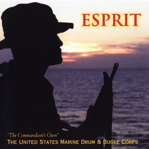 CD cover: Silhouette of a Marine against a sunset sky.