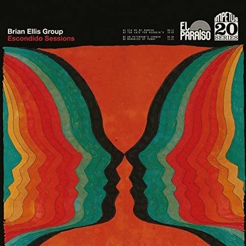 CD cover for Brian Ellis Group’s “Escondido Sessions” with abstract face art.