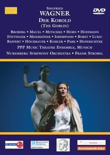 DVD cover for "Siegfried Wagner Der Kobold" featuring a woman and a statue.