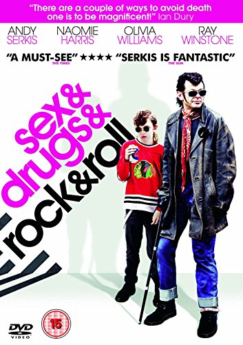 DVD cover for "Sex & Drugs & Rock & Roll" featuring two men.