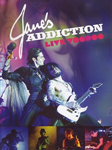 "Jane's Addiction Live Voodoo DVD cover featuring two men performing on stage with guitars."