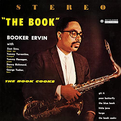 Booker Ervin album cover featuring a portrait of the saxophonist with musicians’ names.