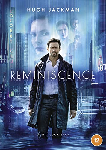 “Reminiscence” DVD cover featuring Hugh Jackman standing in water, with ghostly figures.