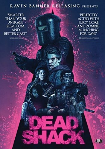 Dead Shack" DVD cover featuring a figure in a welding mask and zombie-like people.