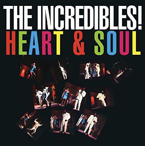 āThe Incredibles: Heart & Soulā vinyl record cover with collage imagery.