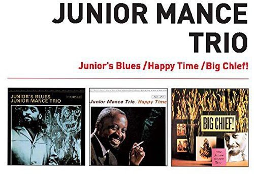 "Three album covers for Junior Mance Trio displayed side by side on a white background."