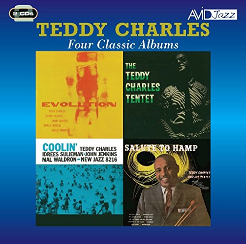 CD cover for Teddy Charles’ four jazz albums: Evolution, Tentet, Coolin’, Salute to Hamp.