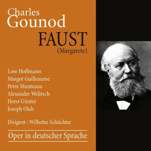 "CD cover with orange background, black-and-white portrait, and white text listing performers and composer."
