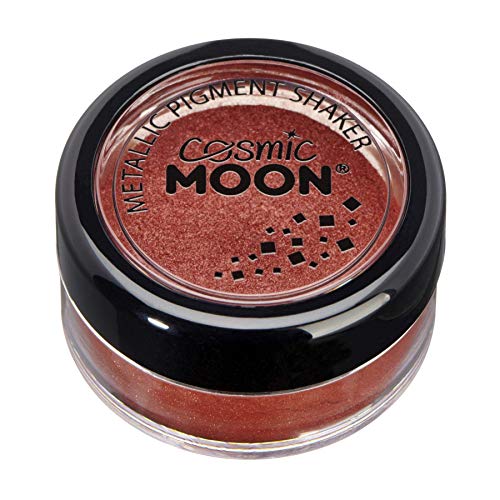 Metallic Pigment Shakers by Cosmic Moon - Red - Cosmetic Pearlescent Powder, Eye Shadow, Makeup for Face, Eyes & Body