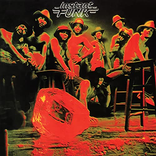 Album cover for Instant Funk featuring a group of men in hats.